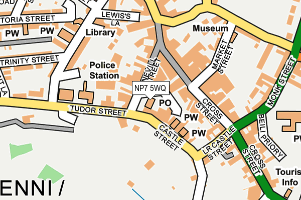 NP7 5WQ map - OS OpenMap – Local (Ordnance Survey)