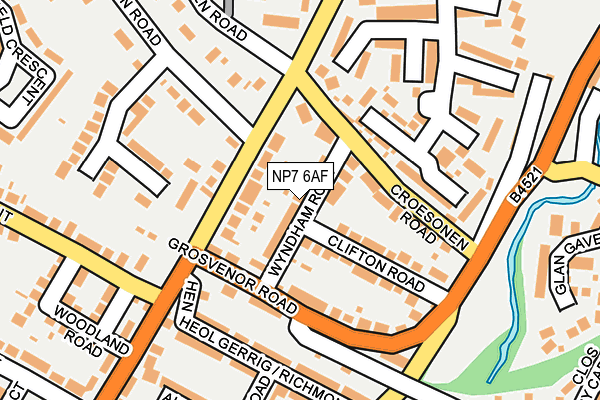 NP7 6AF map - OS OpenMap – Local (Ordnance Survey)