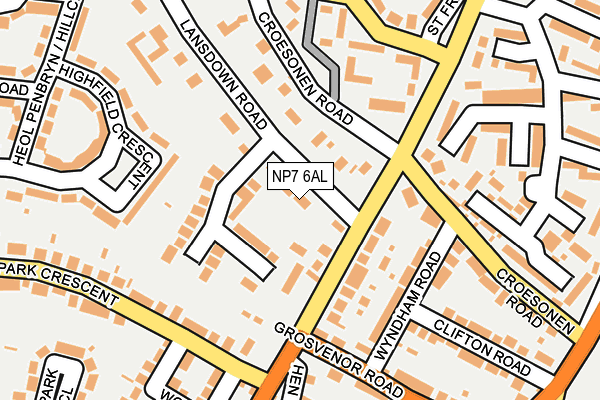 NP7 6AL map - OS OpenMap – Local (Ordnance Survey)