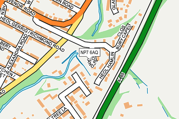 NP7 6AQ map - OS OpenMap – Local (Ordnance Survey)