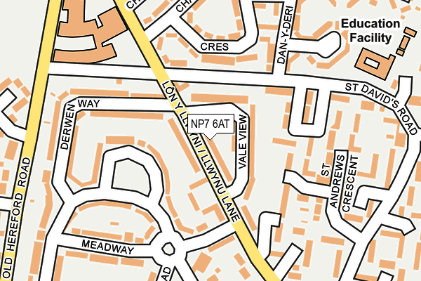 NP7 6AT map - OS OpenMap – Local (Ordnance Survey)