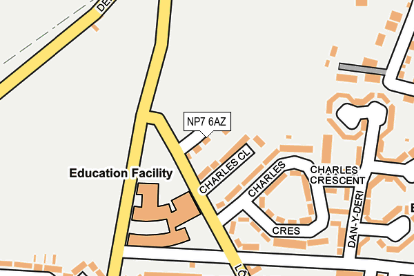 NP7 6AZ map - OS OpenMap – Local (Ordnance Survey)