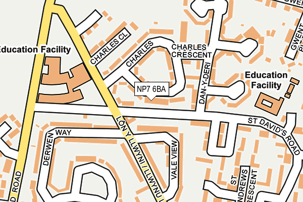 NP7 6BA map - OS OpenMap – Local (Ordnance Survey)