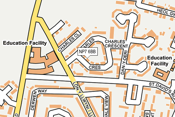 NP7 6BB map - OS OpenMap – Local (Ordnance Survey)