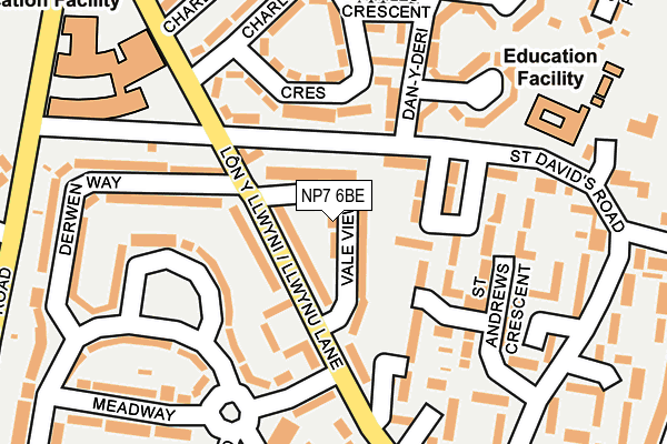 NP7 6BE map - OS OpenMap – Local (Ordnance Survey)