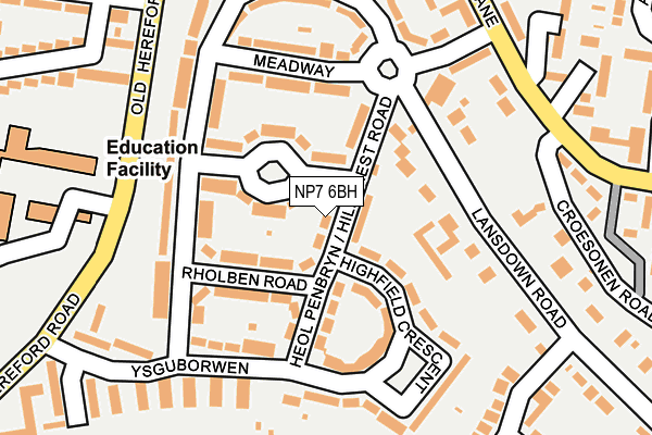 NP7 6BH map - OS OpenMap – Local (Ordnance Survey)