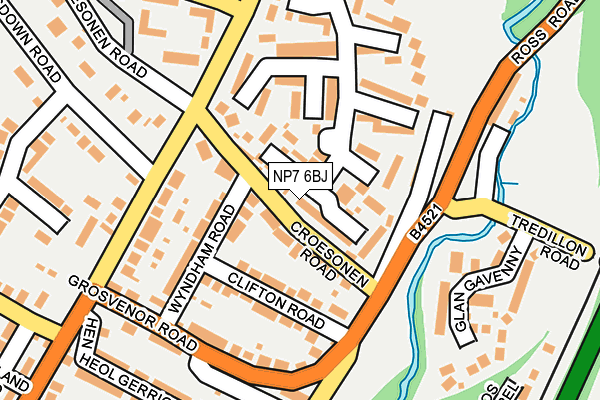 NP7 6BJ map - OS OpenMap – Local (Ordnance Survey)