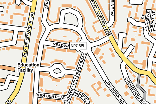 NP7 6BL map - OS OpenMap – Local (Ordnance Survey)