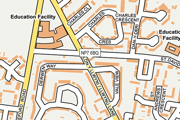 NP7 6BQ map - OS OpenMap – Local (Ordnance Survey)