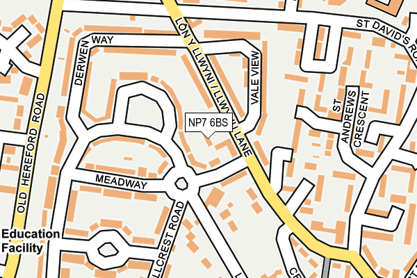 NP7 6BS map - OS OpenMap – Local (Ordnance Survey)