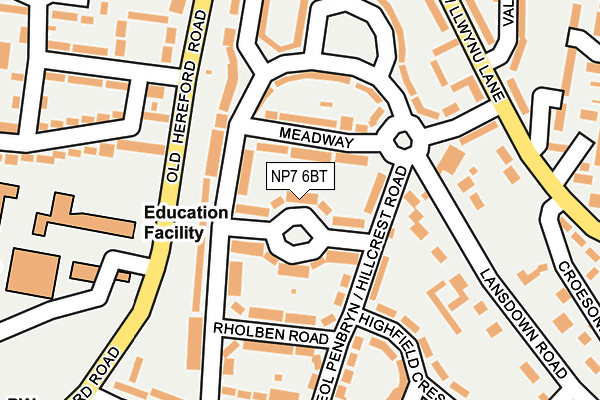 NP7 6BT map - OS OpenMap – Local (Ordnance Survey)