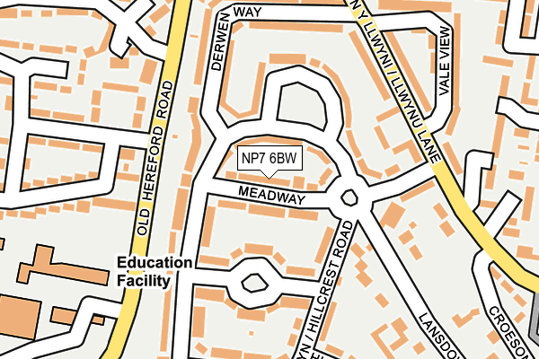 NP7 6BW map - OS OpenMap – Local (Ordnance Survey)