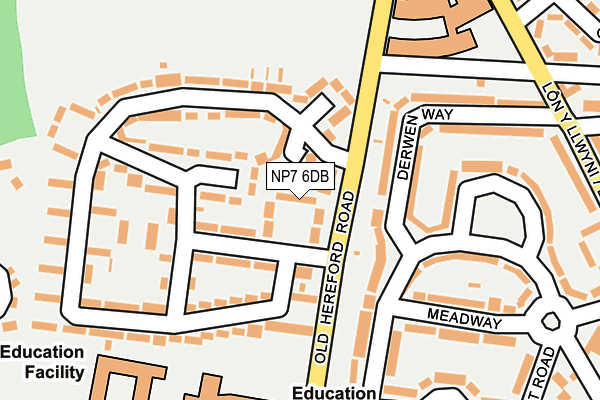 NP7 6DB map - OS OpenMap – Local (Ordnance Survey)