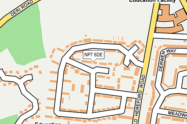 NP7 6DE map - OS OpenMap – Local (Ordnance Survey)
