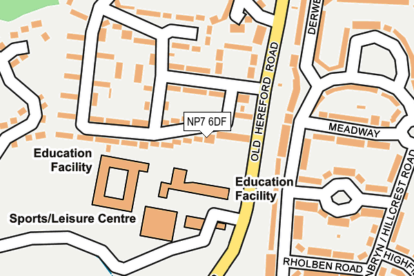 NP7 6DF map - OS OpenMap – Local (Ordnance Survey)