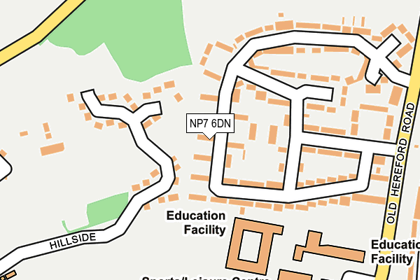 NP7 6DN map - OS OpenMap – Local (Ordnance Survey)