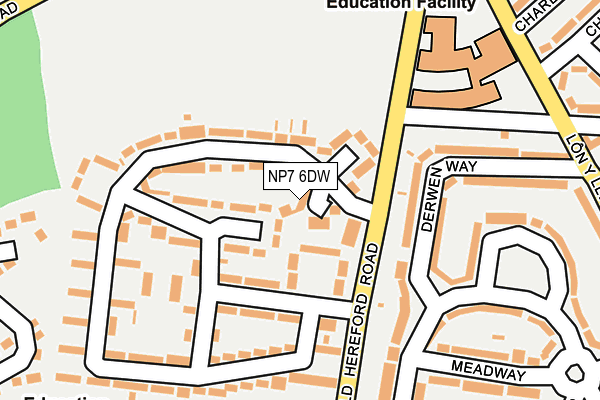NP7 6DW map - OS OpenMap – Local (Ordnance Survey)