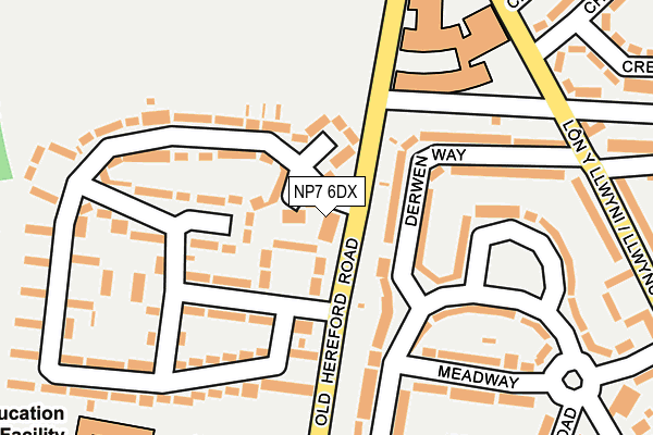 NP7 6DX map - OS OpenMap – Local (Ordnance Survey)