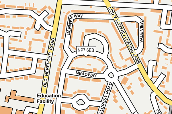 NP7 6EB map - OS OpenMap – Local (Ordnance Survey)