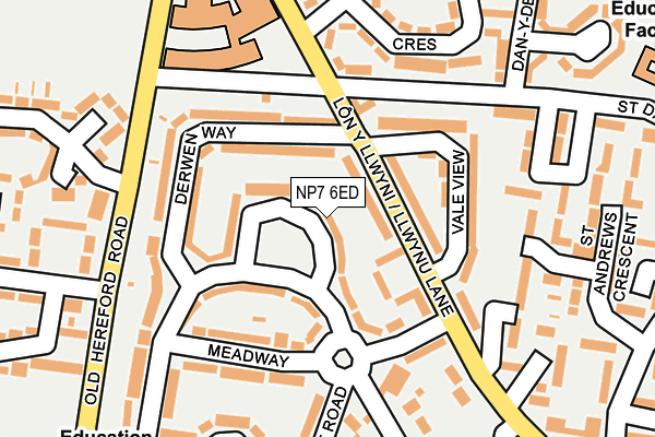 NP7 6ED map - OS OpenMap – Local (Ordnance Survey)