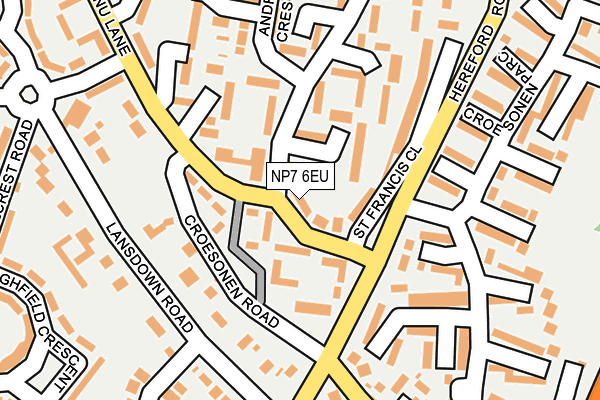 NP7 6EU map - OS OpenMap – Local (Ordnance Survey)