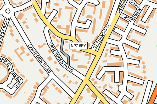 NP7 6EY map - OS OpenMap – Local (Ordnance Survey)