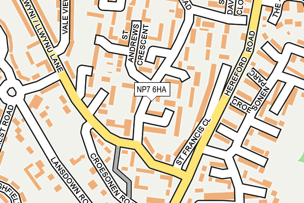 NP7 6HA map - OS OpenMap – Local (Ordnance Survey)