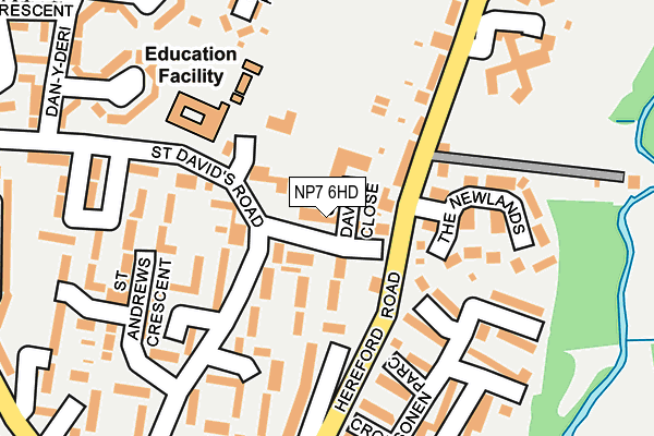 NP7 6HD map - OS OpenMap – Local (Ordnance Survey)