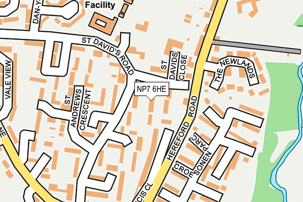 NP7 6HE map - OS OpenMap – Local (Ordnance Survey)