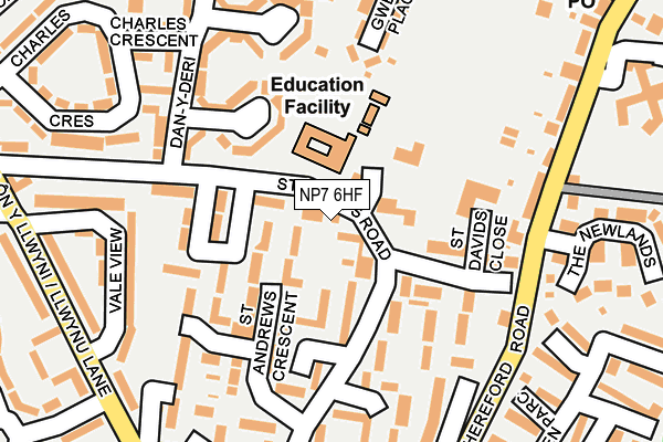 NP7 6HF map - OS OpenMap – Local (Ordnance Survey)