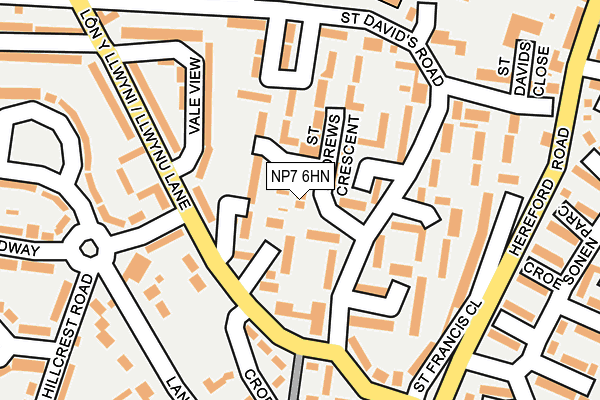 NP7 6HN map - OS OpenMap – Local (Ordnance Survey)