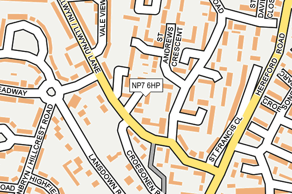 NP7 6HP map - OS OpenMap – Local (Ordnance Survey)