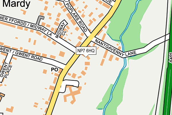 NP7 6HQ map - OS OpenMap – Local (Ordnance Survey)