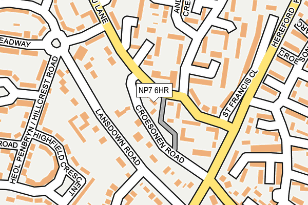 NP7 6HR map - OS OpenMap – Local (Ordnance Survey)