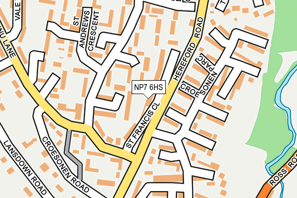 NP7 6HS map - OS OpenMap – Local (Ordnance Survey)