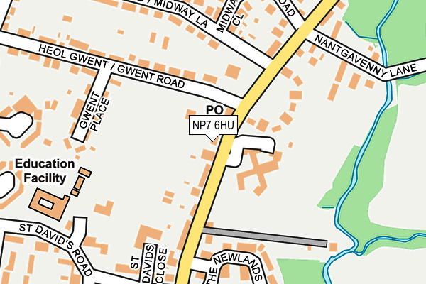 NP7 6HU map - OS OpenMap – Local (Ordnance Survey)