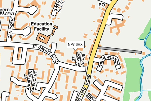 NP7 6HX map - OS OpenMap – Local (Ordnance Survey)