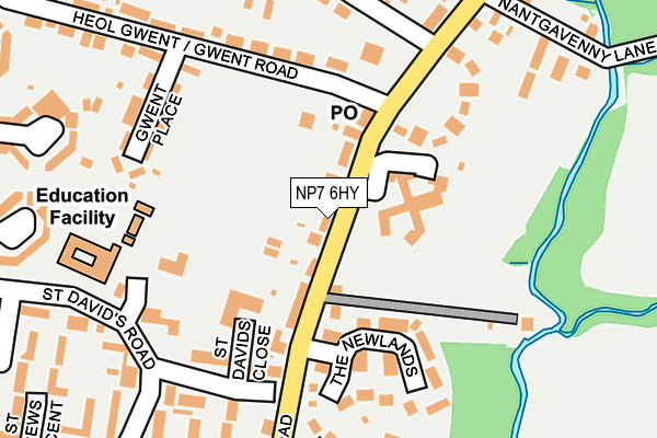 NP7 6HY map - OS OpenMap – Local (Ordnance Survey)