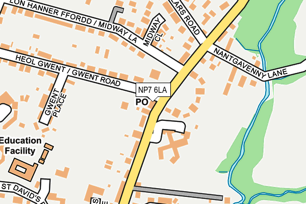 NP7 6LA map - OS OpenMap – Local (Ordnance Survey)