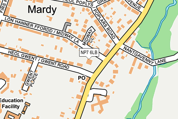 NP7 6LB map - OS OpenMap – Local (Ordnance Survey)