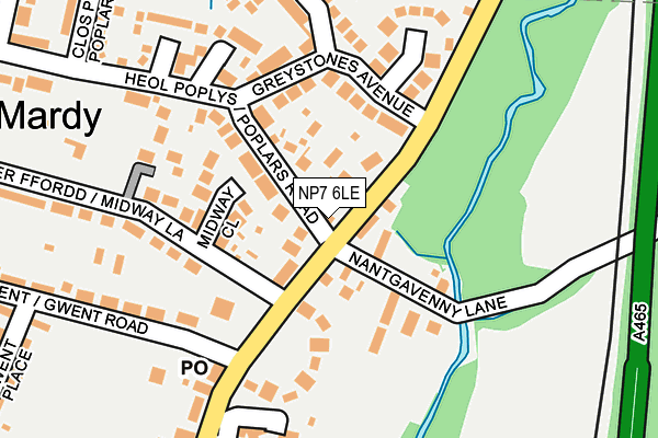 NP7 6LE map - OS OpenMap – Local (Ordnance Survey)