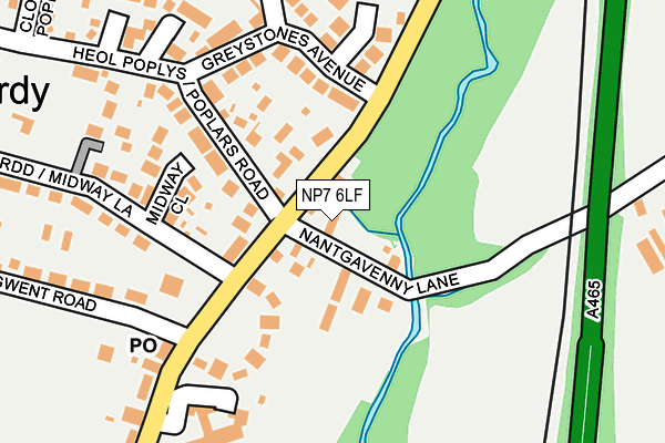 NP7 6LF map - OS OpenMap – Local (Ordnance Survey)