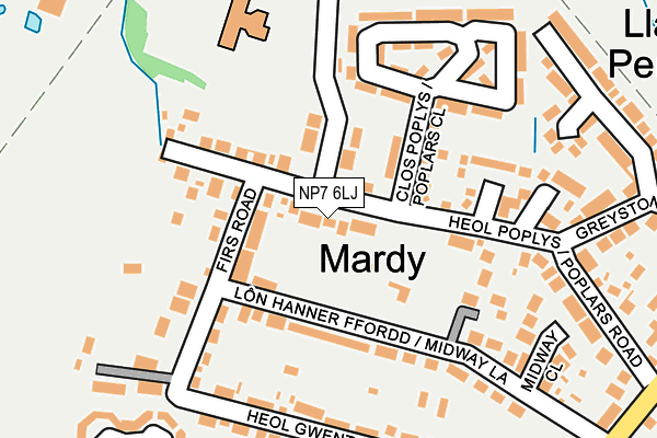 NP7 6LJ map - OS OpenMap – Local (Ordnance Survey)