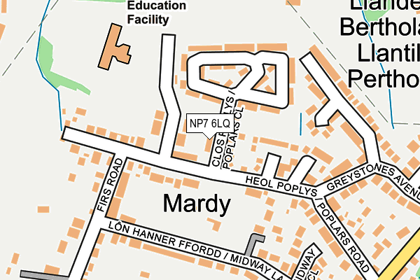 NP7 6LQ map - OS OpenMap – Local (Ordnance Survey)