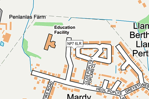 NP7 6LR map - OS OpenMap – Local (Ordnance Survey)