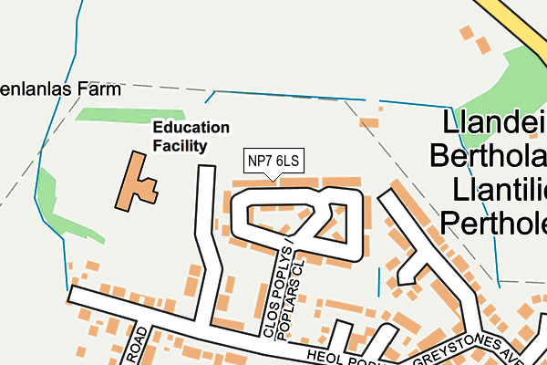 NP7 6LS map - OS OpenMap – Local (Ordnance Survey)