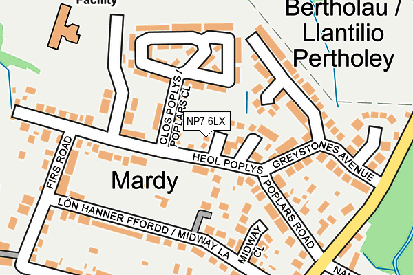 NP7 6LX map - OS OpenMap – Local (Ordnance Survey)
