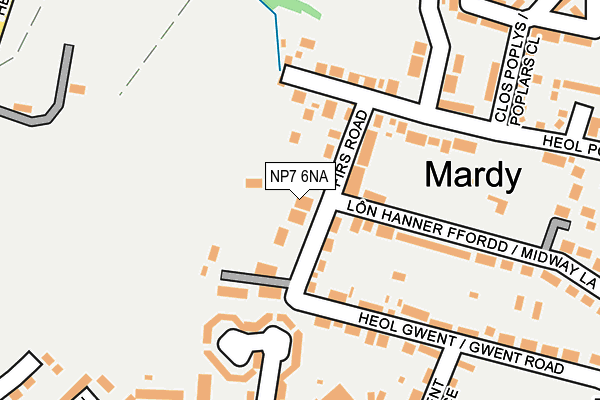 NP7 6NA map - OS OpenMap – Local (Ordnance Survey)