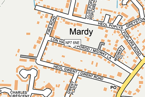 NP7 6NE map - OS OpenMap – Local (Ordnance Survey)