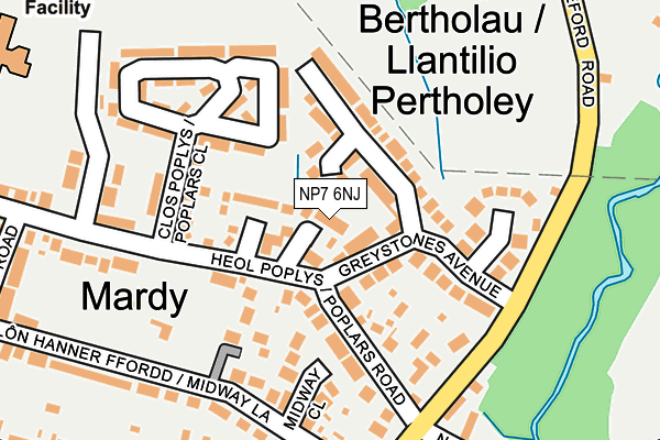 NP7 6NJ map - OS OpenMap – Local (Ordnance Survey)